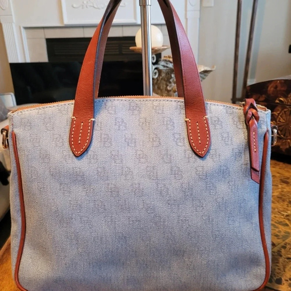 Dooney & Bourke Blue Denim Tote Bag - Picture 2 of 10